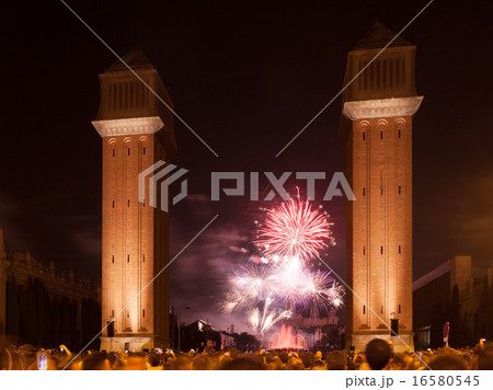 Fireworks of La Merce Festival. Barcelona, Spain 16580545