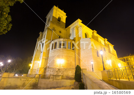 Cathedral of San Juan de Albacete in night 16580569