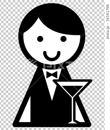 バーテンダーのイラスト素材