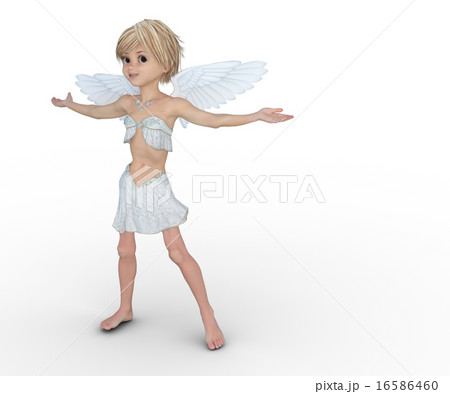 可愛い天使　デフォルメ　perming3DCGイラスト素材 16586460