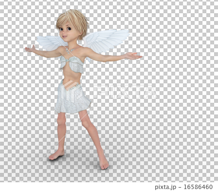 可愛い天使　デフォルメ　perming3DCGイラスト素材 16586460