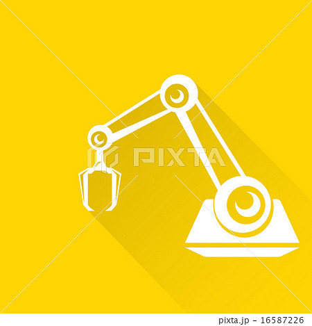 vector robotic arm symbol. robot hand.  16587226