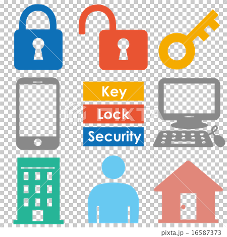 Security icon 9 types set 16587373