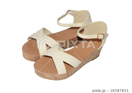 Women's summer shoes isolated on white Women's summer shoes isolated on white 16587831