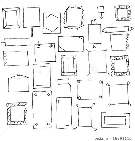Collection of handdrawn frames in vector. Collection of handdrawn frames in vector. 16591110