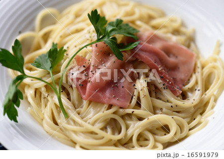 生ハムのクリームパスタ 16591979