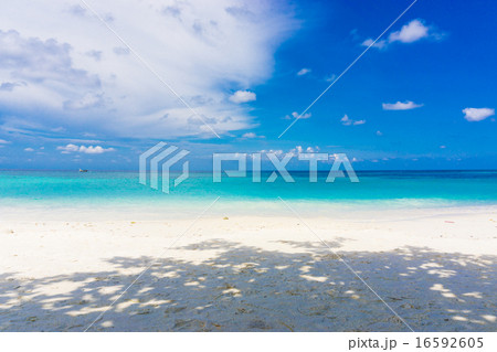 Tropical beach with blue Sky and sea. Tropical beach with blue Sky and sea. 16592605