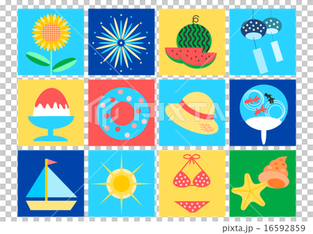 Summer image illustration set 16592859