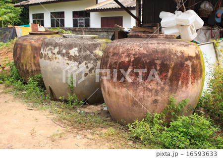 Old Clay container in upcountry thailand Old Clay container in upcountry thailand 16593633