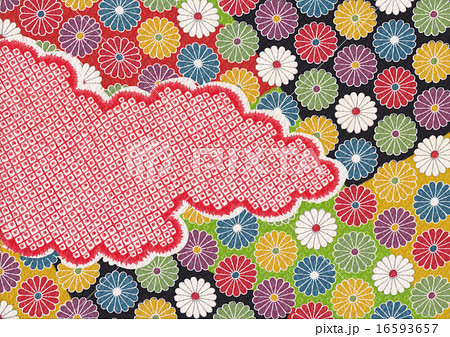 菊柄に雲取鹿の子 16593657