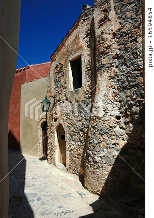 Old streets of byzantine town Monemvasia ,Greece 16594854