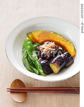 夏野菜の揚げびたし 16595006