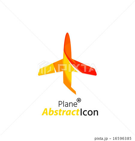 Abstract geometric business corporate emblem - airplane 16596385