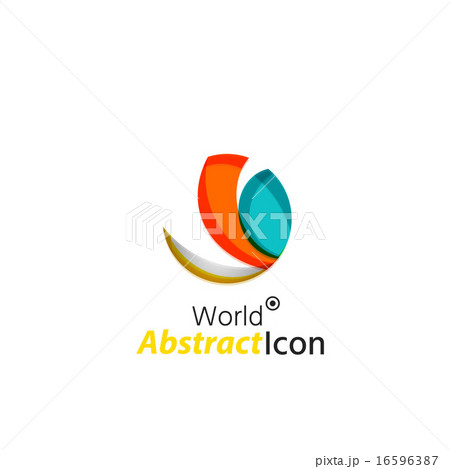Abstract geometric business corporate emblem - globe, world, circle Abstract geometric business corporate emblem - globe, world, circle 16596387
