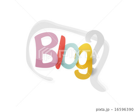 Blog word, drawn lettering typographic element Blog word, drawn lettering typographic element 16596390