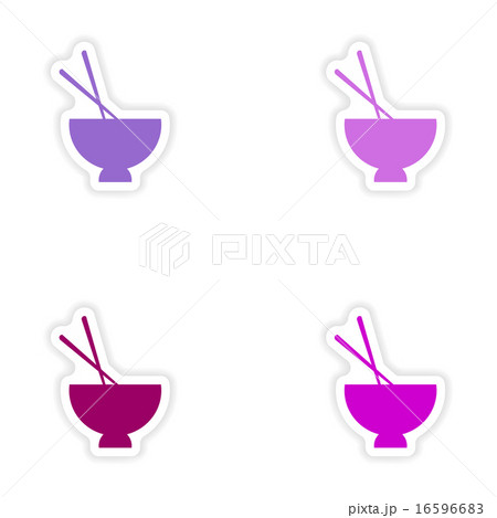 assembly realistic sticker design on paper miso soup assembly realistic sticker design on paper miso soup 16596683