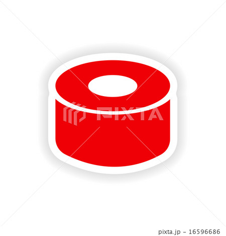 icon sticker realistic design on paper sushi 16596686