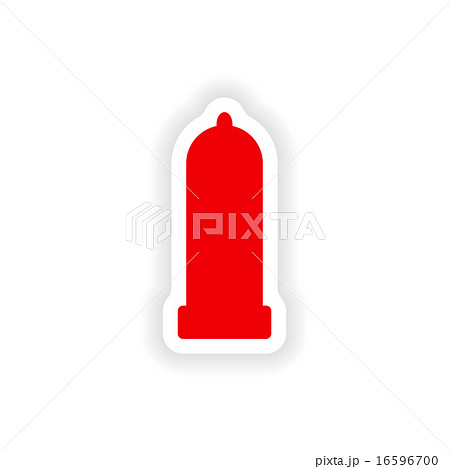 icon sticker realistic design on paper condom 16596700