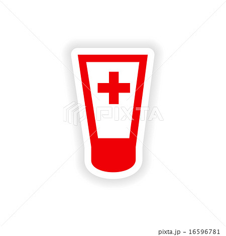 icon sticker realistic design on paper ointment icon sticker realistic design on paper ointment 16596781