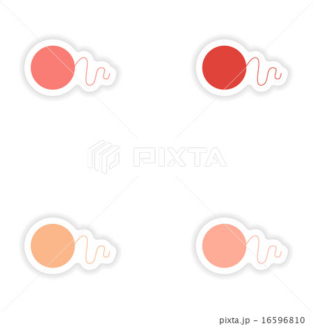 assembly realistic sticker design on paper Flossing 16596810