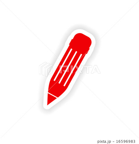 icon sticker realistic design on paper pencil 16596983