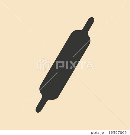 Flat in black and white mobile application rolling-pin 16597006