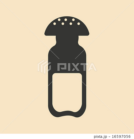Flat in black and white mobile application salt cellar 16597056