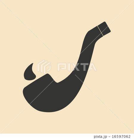 Flat in black and white mobile application tobacco pipe 16597062