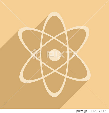 Flat with shadow icon and mobile application physics 16597347