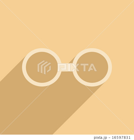 Flat with shadow icon and mobile application glasses Flat with shadow icon and mobile application glasses 16597831