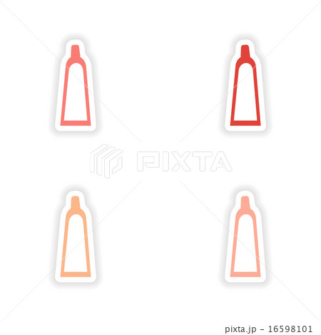 assembly realistic sticker design on paper toothpaste 16598101