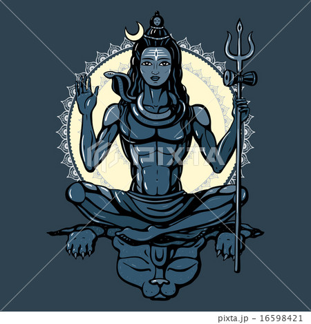 Hindu god Shiva - Stock Illustration [16598421] - PIXTA