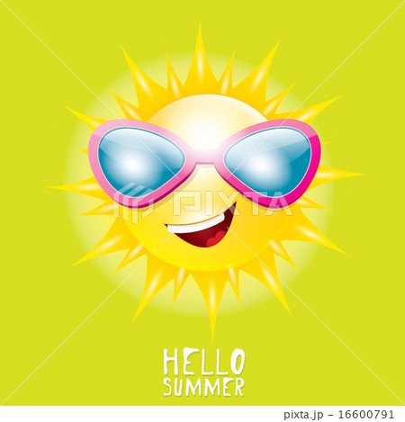 Hello Summer. vector summer smiling sun Hello Summer. vector summer smiling sun 16600791