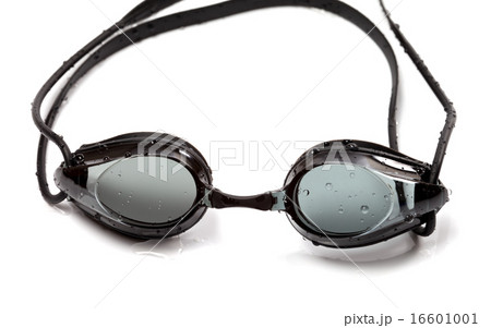Wet goggles for swimming on white background 16601001