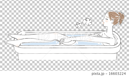 バスタイム中の女性イラスト 16603224
