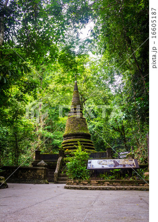 Old pagoda in the jungle, covered with moss. Old pagoda in the jungle, covered with moss. 16605187