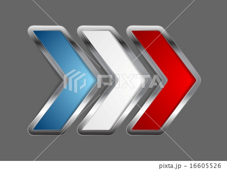 Abstract vector metallic arrow. French colors Abstract vector metallic arrow. French colors 16605526