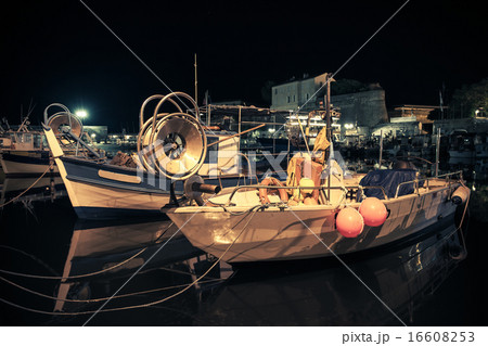 Small wooden fishing boats moored in Ajaccio Small wooden fishing boats moored in Ajaccio 16608253