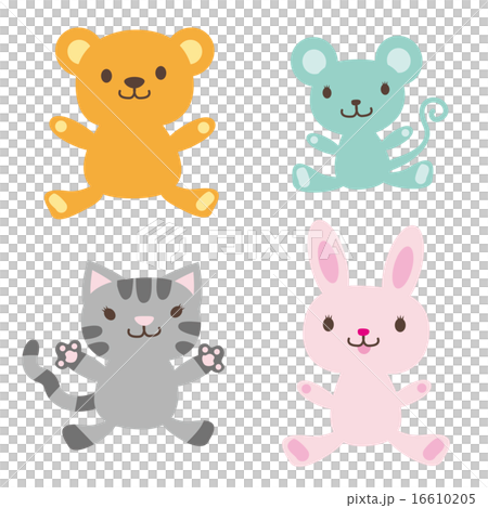 かわいい動物4種セット 16610205