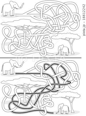 Elephant maze Elephant maze 16612242