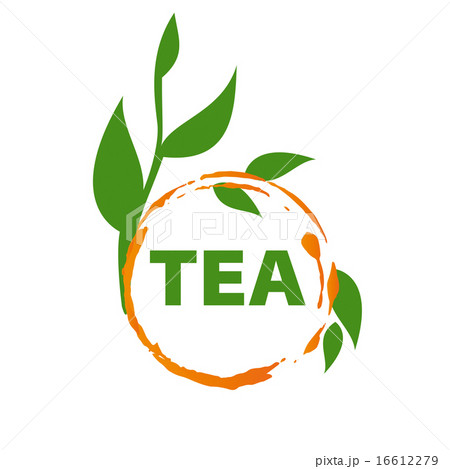 vector logo imprint tea and green leaves 16612279