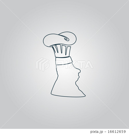 Silhouette of chef in hat Silhouette of chef in hat 16612659