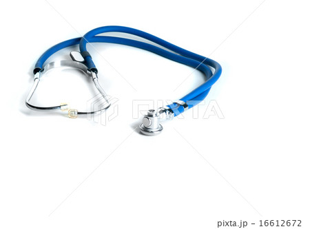 Blue stethoscope isolated on white 16612672