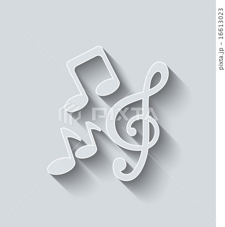 Stylish Music Icons with Long Shadows Stylish Music Icons with Long Shadows 16613023