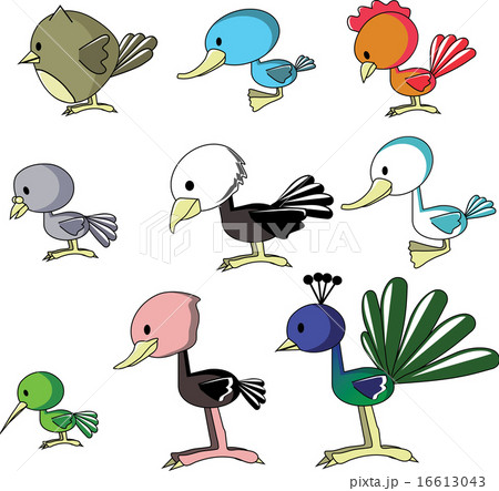 Birds vector include owl, duck, cock, pigeon Birds vector include owl, duck, cock, pigeon 16613043