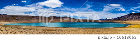 Panorama of Himalayan lake Kyagar Tso, Ladakh, India 16613065