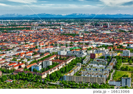 Aerial view of Munich. Munich, Bavaria, Germany 16613066