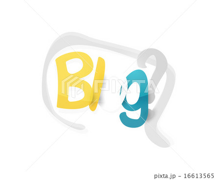 Blog word, drawn lettering typographic element Blog word, drawn lettering typographic element 16613565