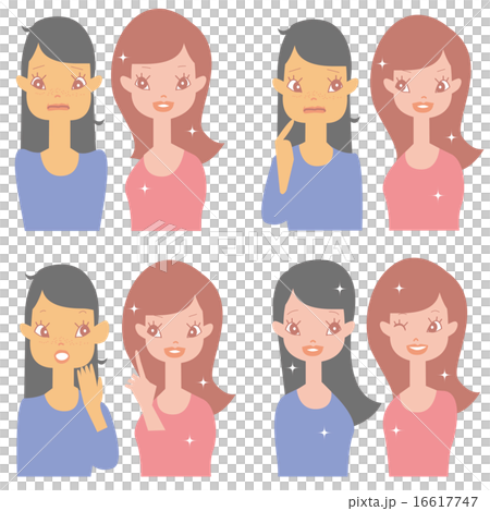 2人の比較する女性4種セット 16617747