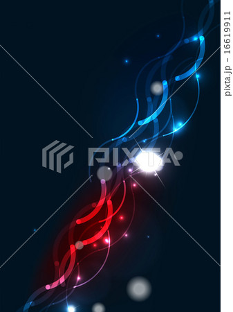 Abstract wave color glowing lines in dark space with stars and light effects 16619911